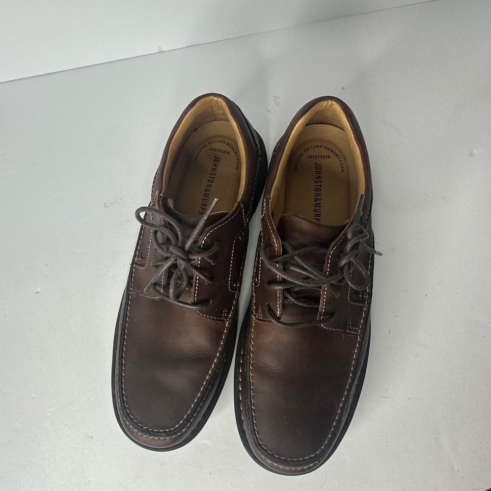 Johnston & Murphy Mens XC4 Prentiss Brown Leather Oxford Shoes 10.5M 25-1740